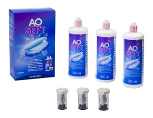 Roztok Aosept Plus 3 x 360ml s pouzdry