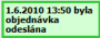 Sledování vyřízení objednávky