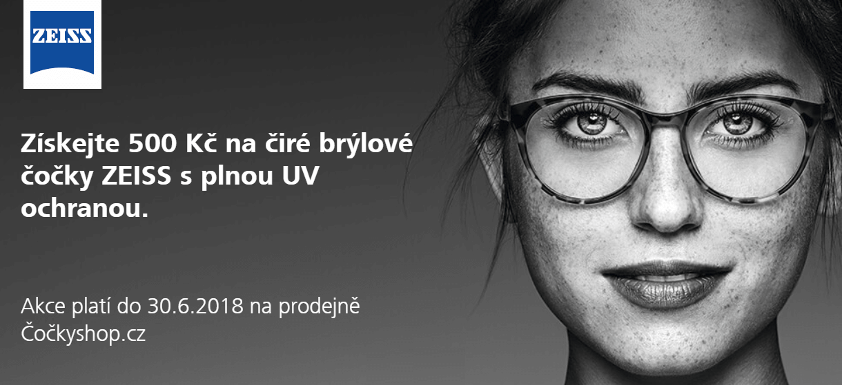 Voucher 500 Kč na brýlové čočky ZEISS.